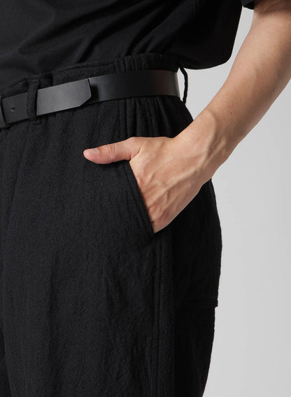 【Y's for men × MASSES】 SHRINK SERGE SIDE ELASTIC PANTS