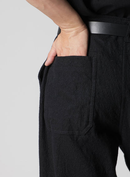 【Y's for men × MASSES】 SHRINK SERGE SIDE ELASTIC PANTS