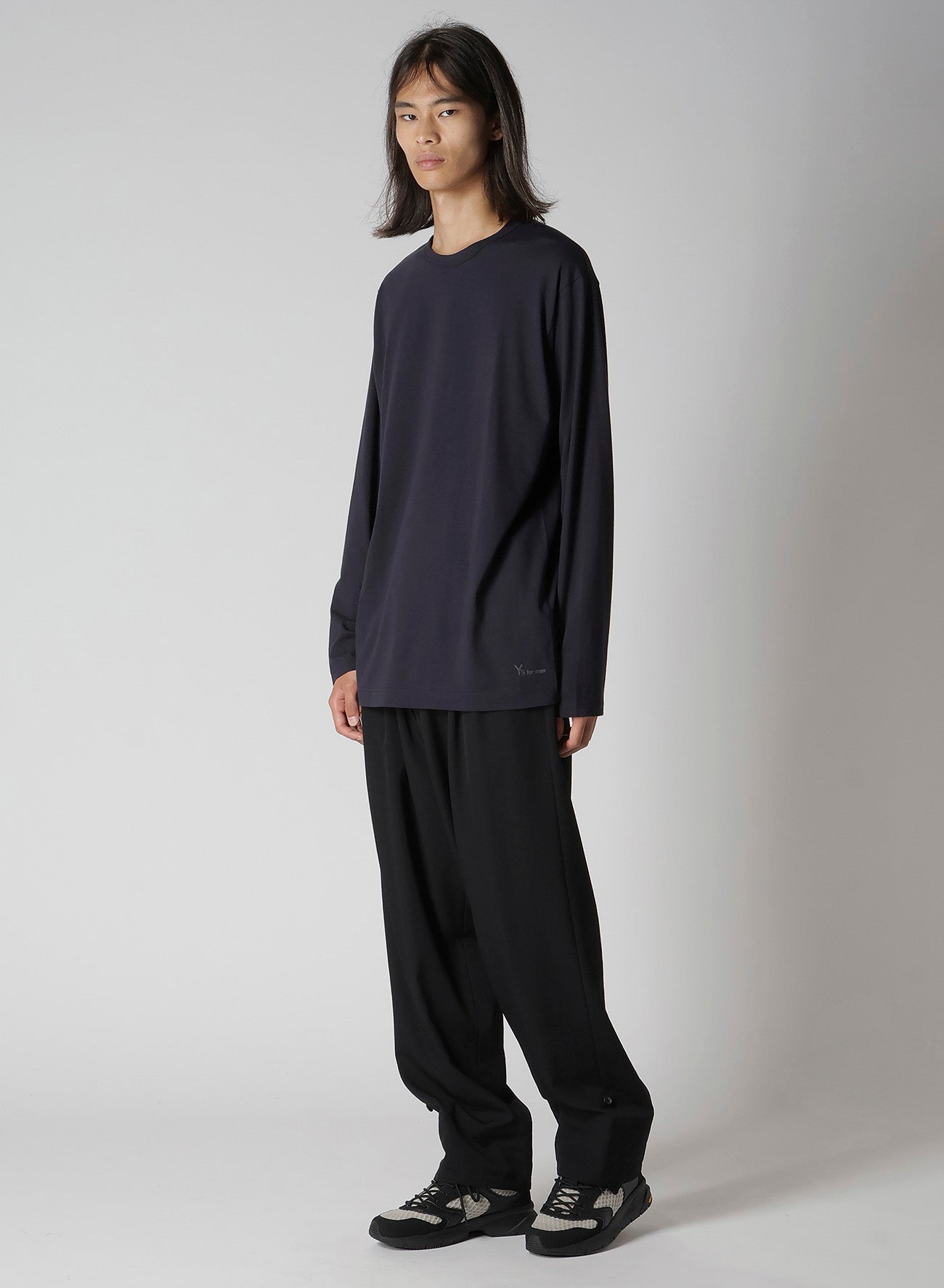 Y's for men LOGO PRINT LONG SLEEVE T-SHIRT – THE SHOP YOHJI YAMAMOTO