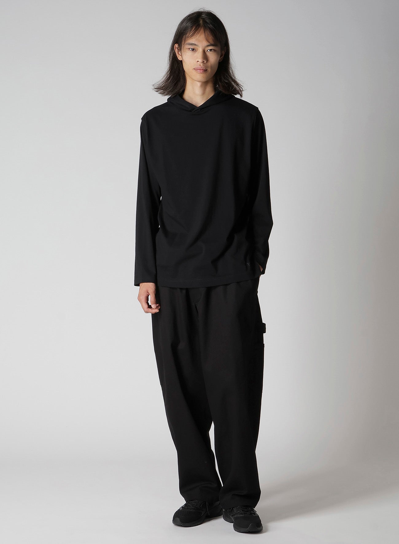 Y's for men LOGO PRINT HOODIE