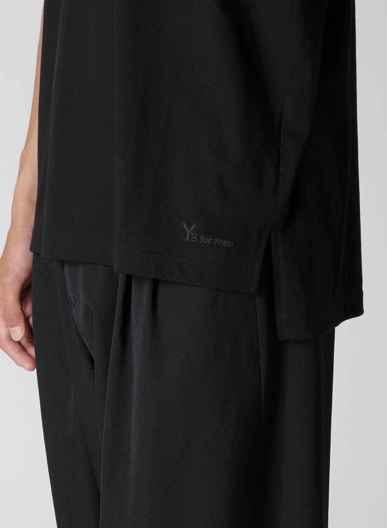 Y's for men LOGO PRINT POLO SHIRT