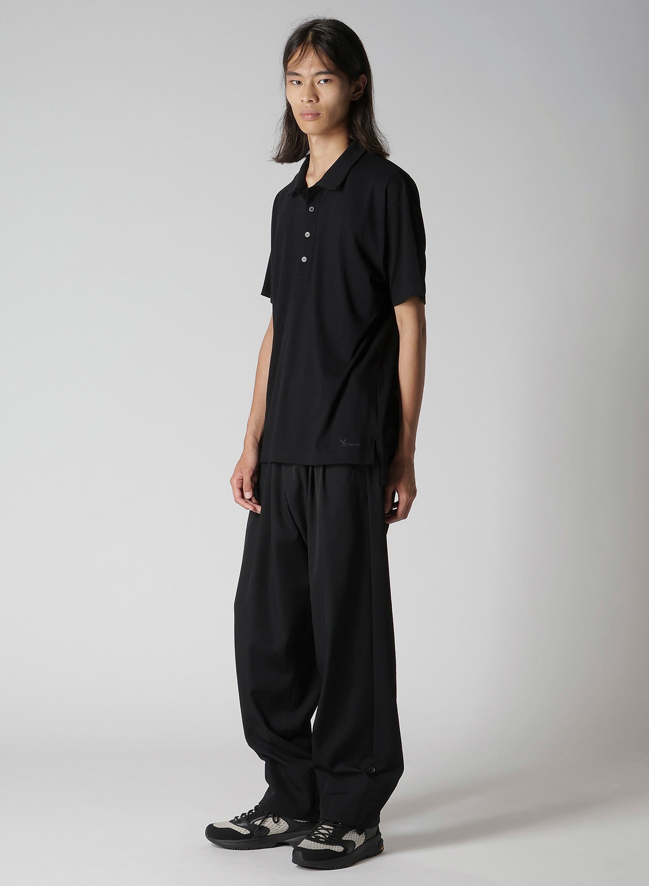 Y's for men LOGO PRINT POLO SHIRT