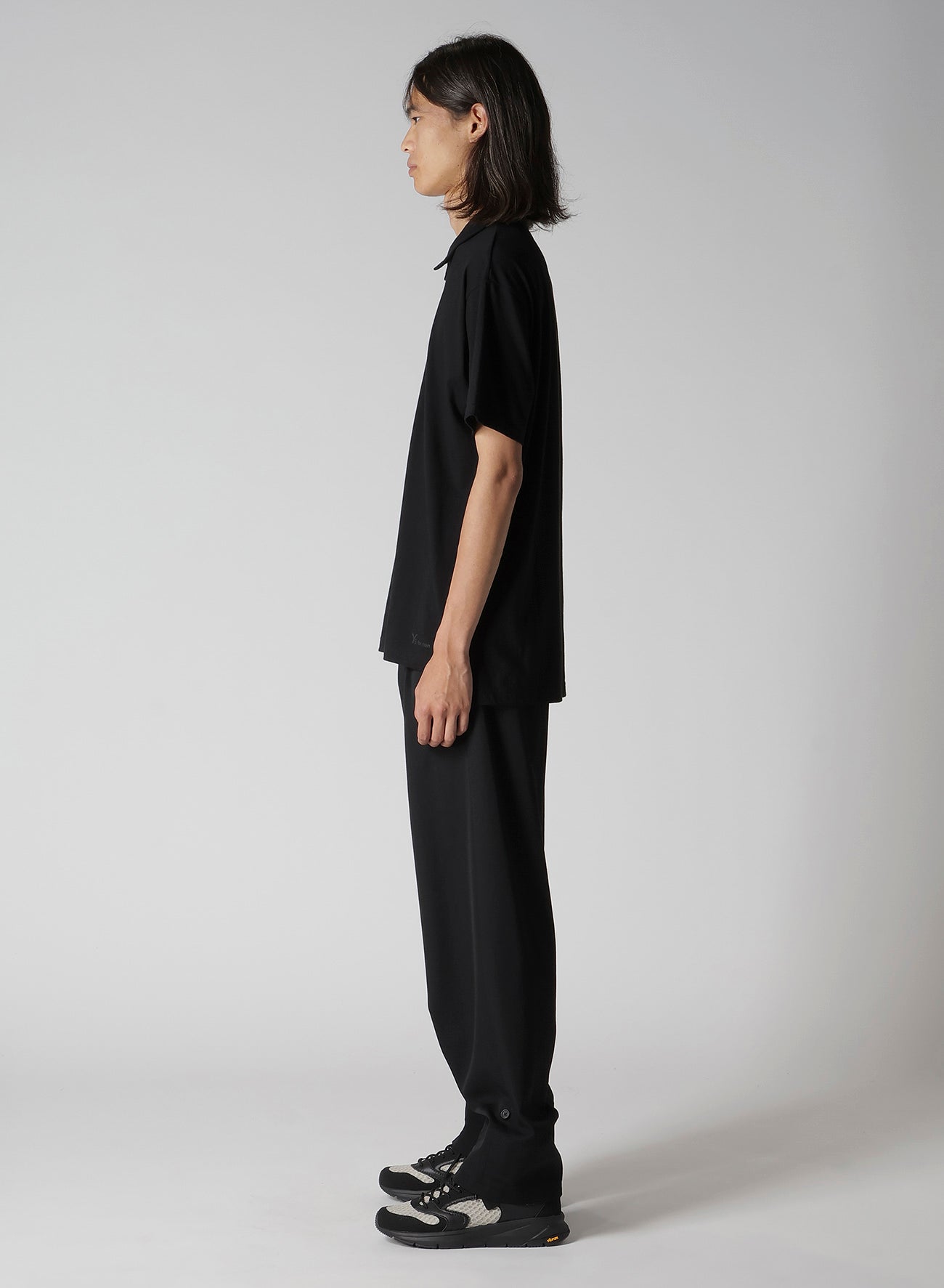 Y's for men LOGO PRINT POLO SHIRT