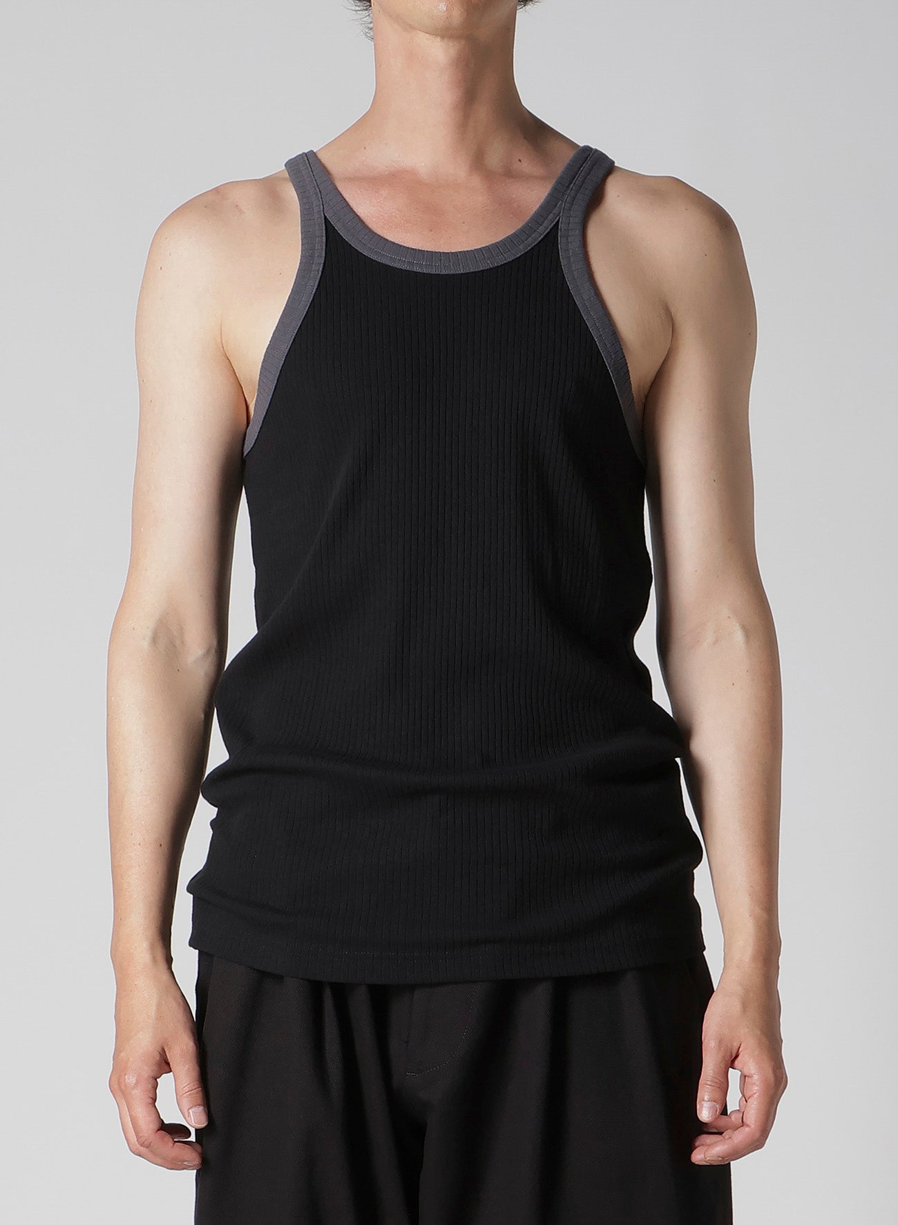 COLOR PANEL RIB TANK TOP