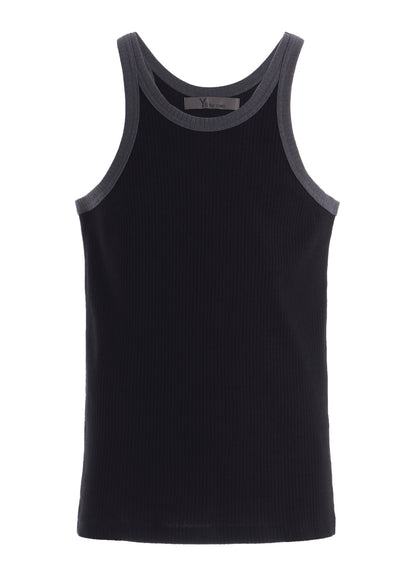 COLOR PANEL RIB TANK TOP