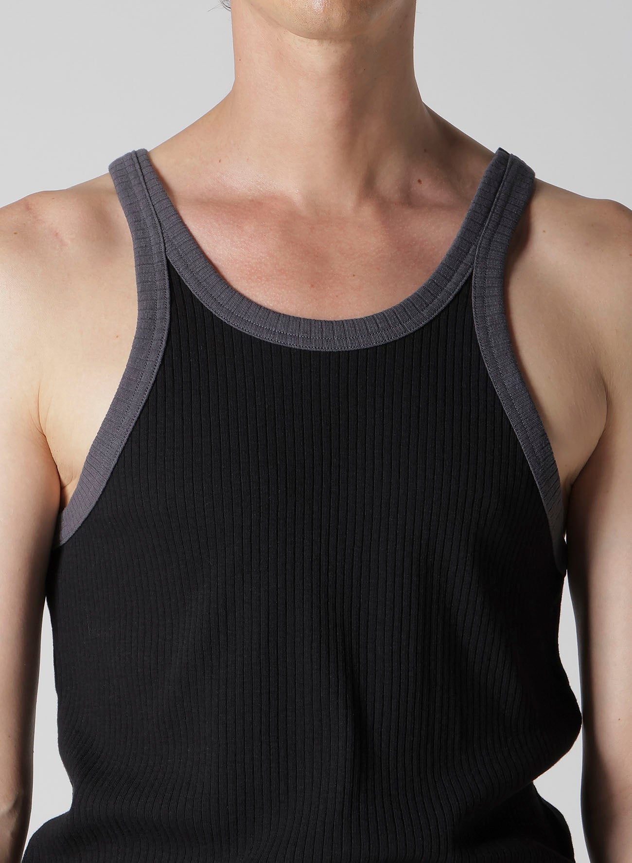 COLOR PANEL RIB TANK TOP