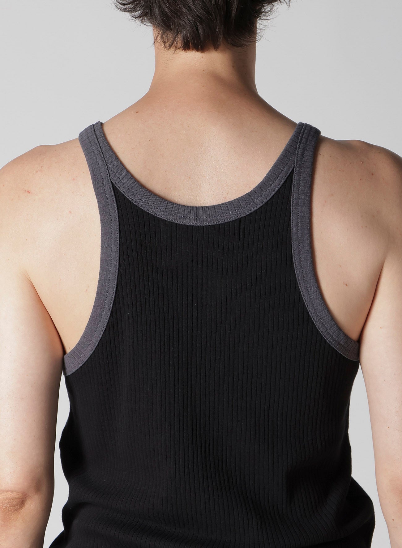 COLOR PANEL RIB TANK TOP