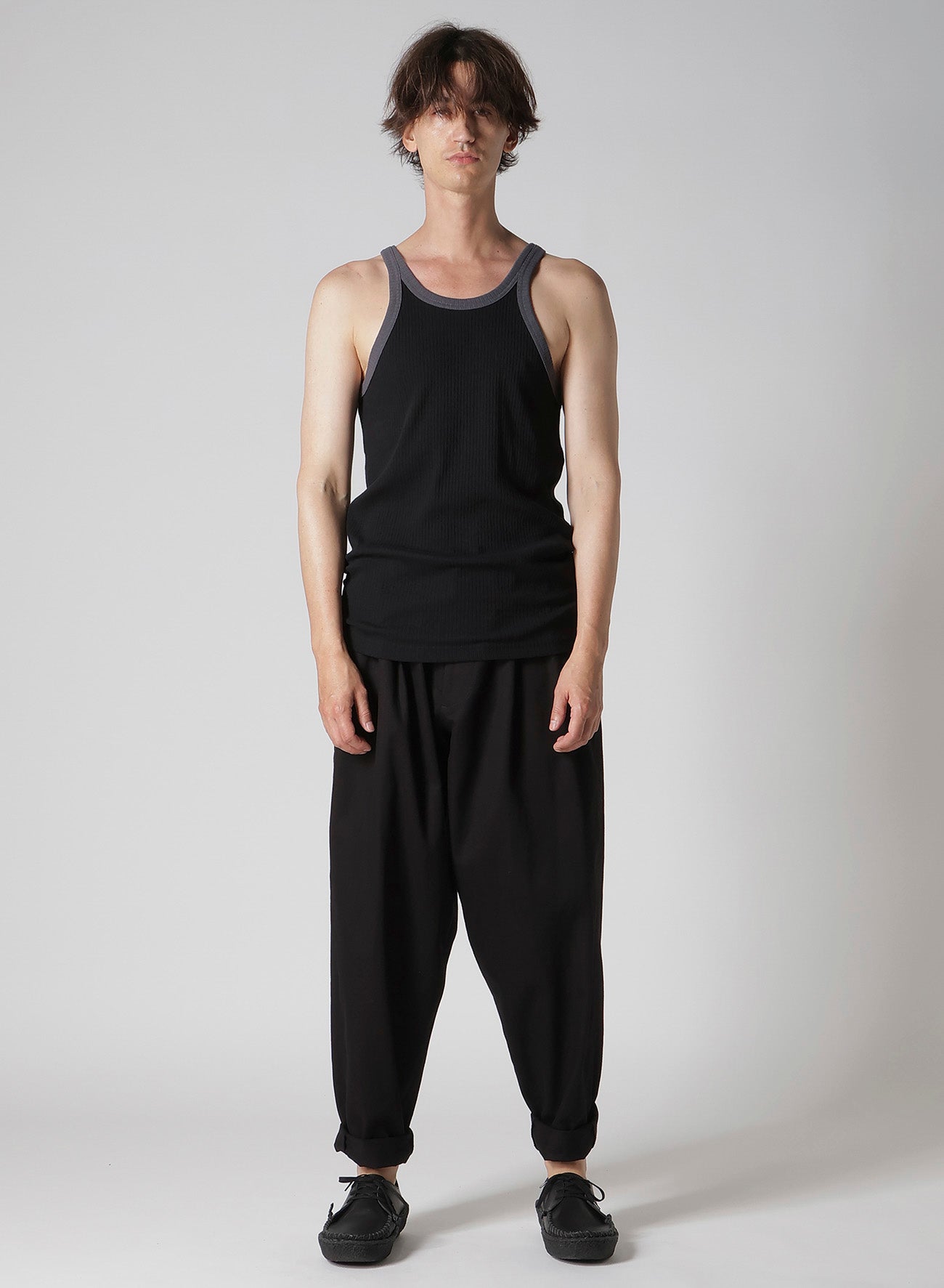 COLOR PANEL RIB TANK TOP