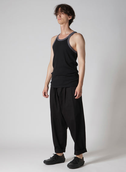 COLOR PANEL RIB TANK TOP