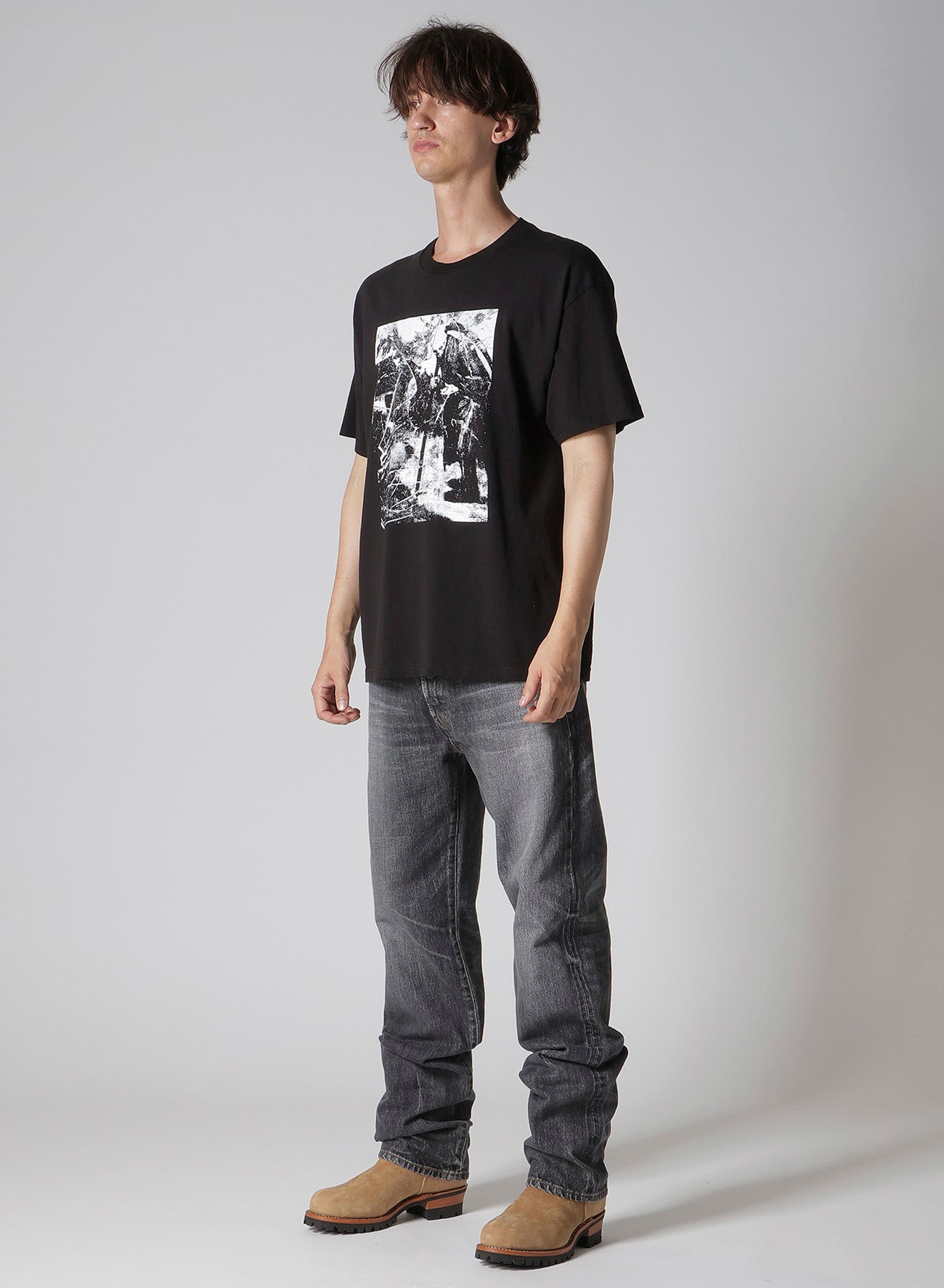 【Y's for men × MASSES】COTTON SINGLE PRINT ROUND NECK SHORT SLEEVE T
