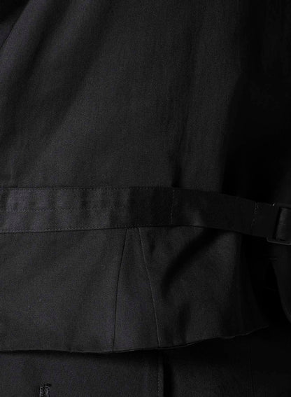 WOOL GABARDINE ZIP POCKET VEST