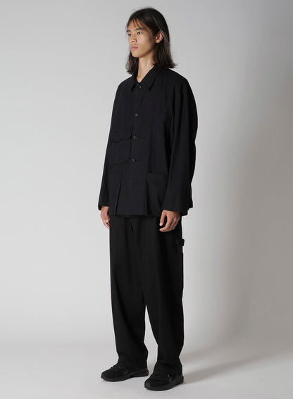 COTTON FLANNEL CHAIN STITCH BLOUSON