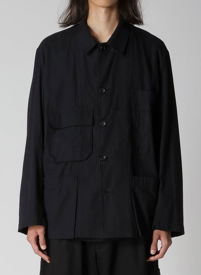 COTTON FLANNEL CHAIN STITCH BLOUSON