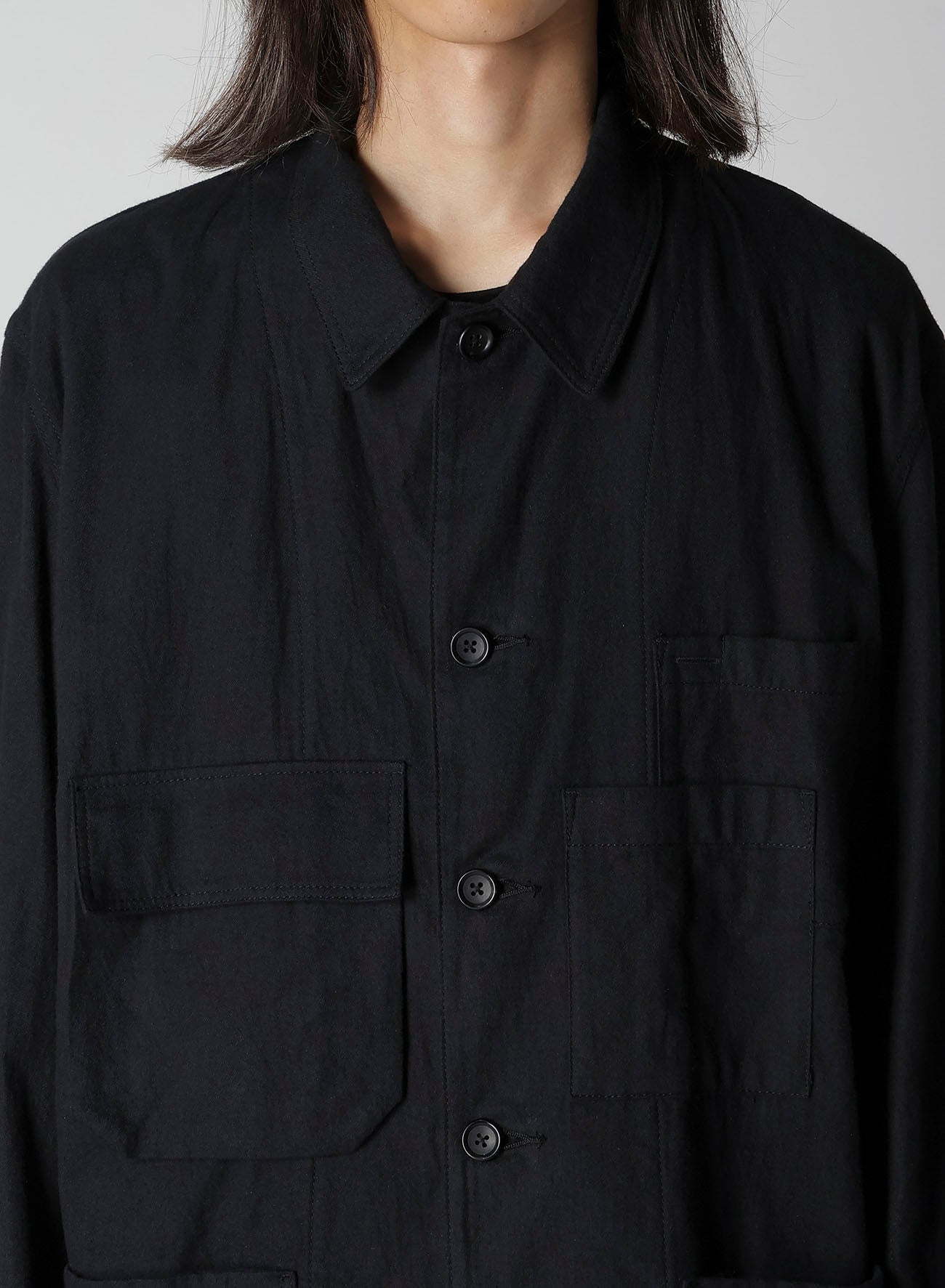 COTTON FLANNEL CHAIN STITCH BLOUSON