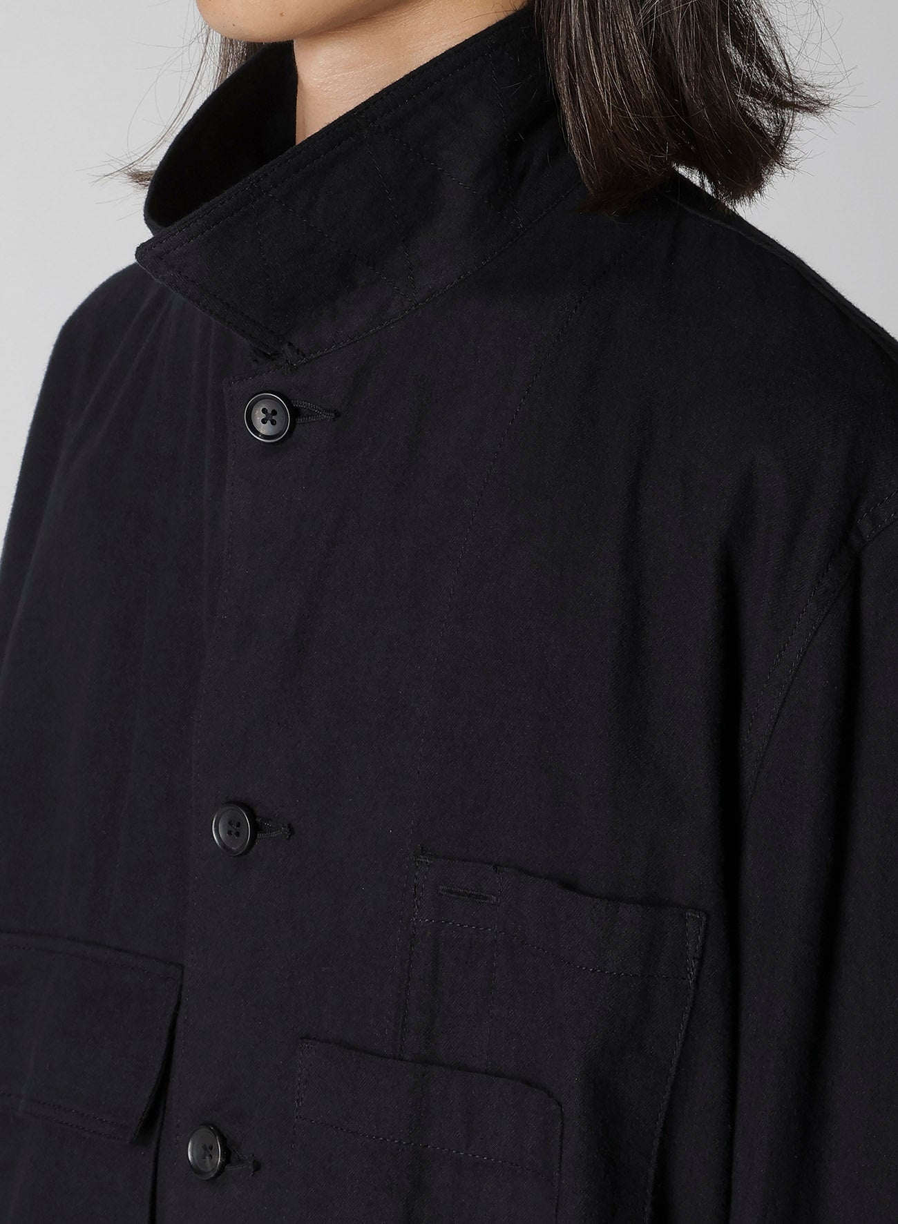 COTTON FLANNEL CHAIN STITCH BLOUSON