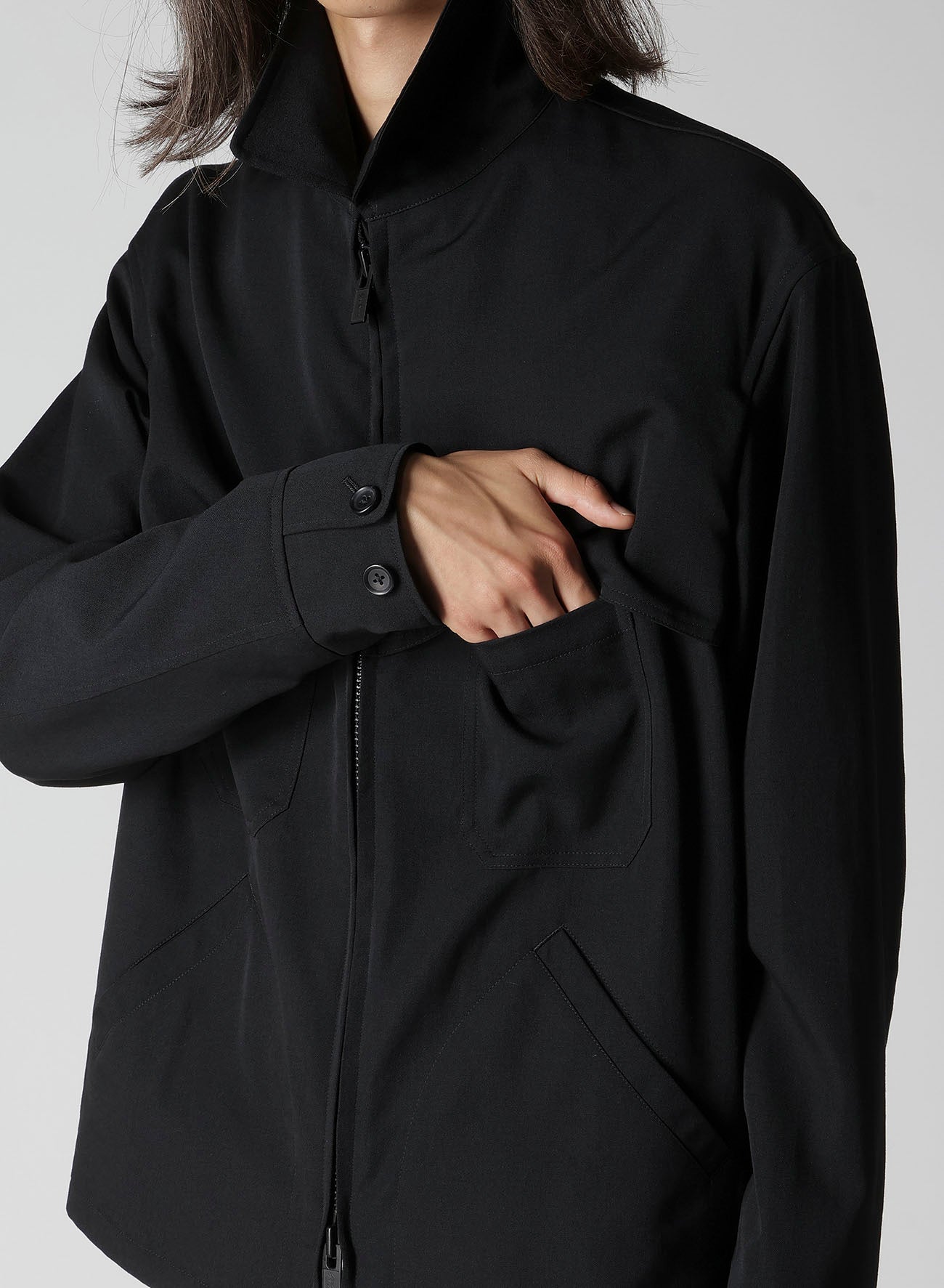 WOOL GABARDINE STORM SHIELD BLOUSON – THE SHOP YOHJI YAMAMOTO