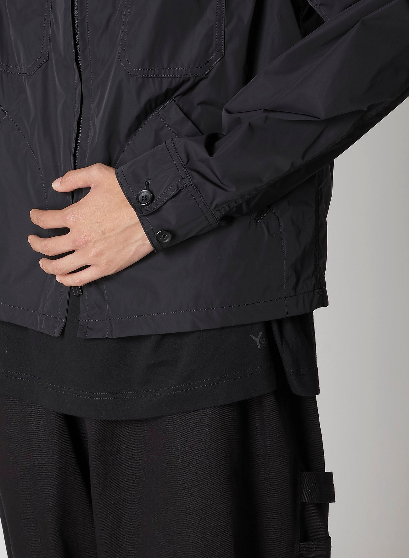 NYLON TAFFETA CHAIN STITCH SHIELD BLOUSON – THE SHOP YOHJI YAMAMOTO