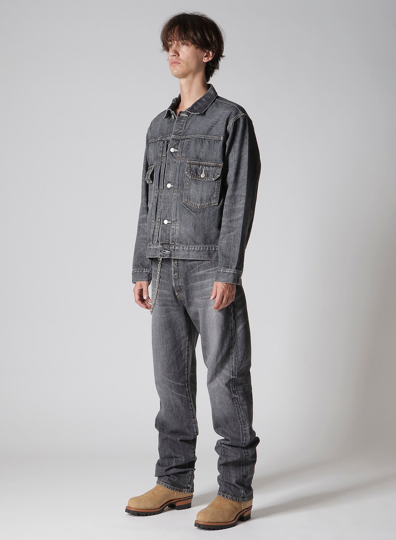 【Y's for men × MASSES】 DENIM JACKET H.WASH BLACK