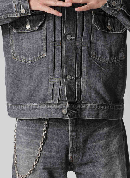 【Y's for men × MASSES】 DENIM JACKET H.WASH BLACK