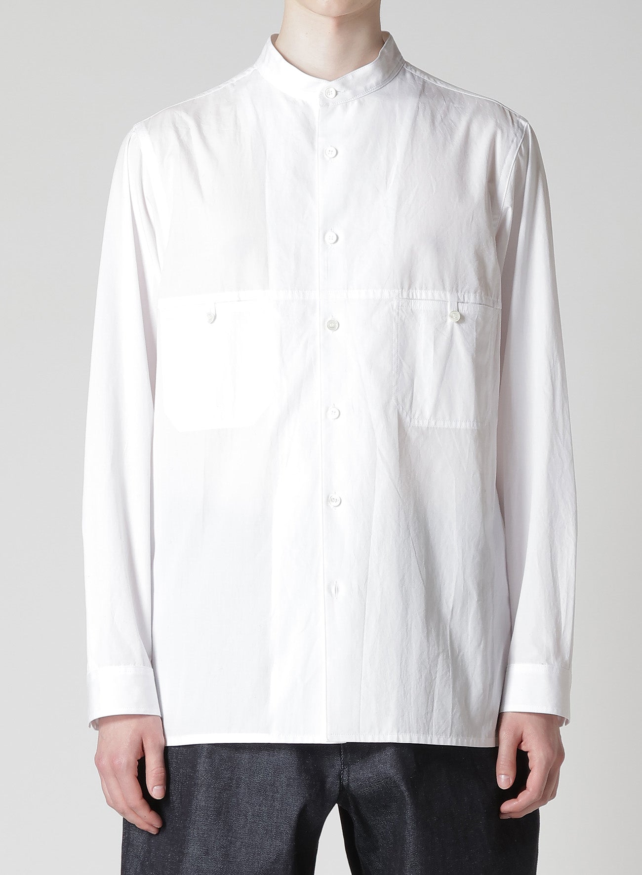 100/2 BROAD PANEL STAND COLLAR SHIRT