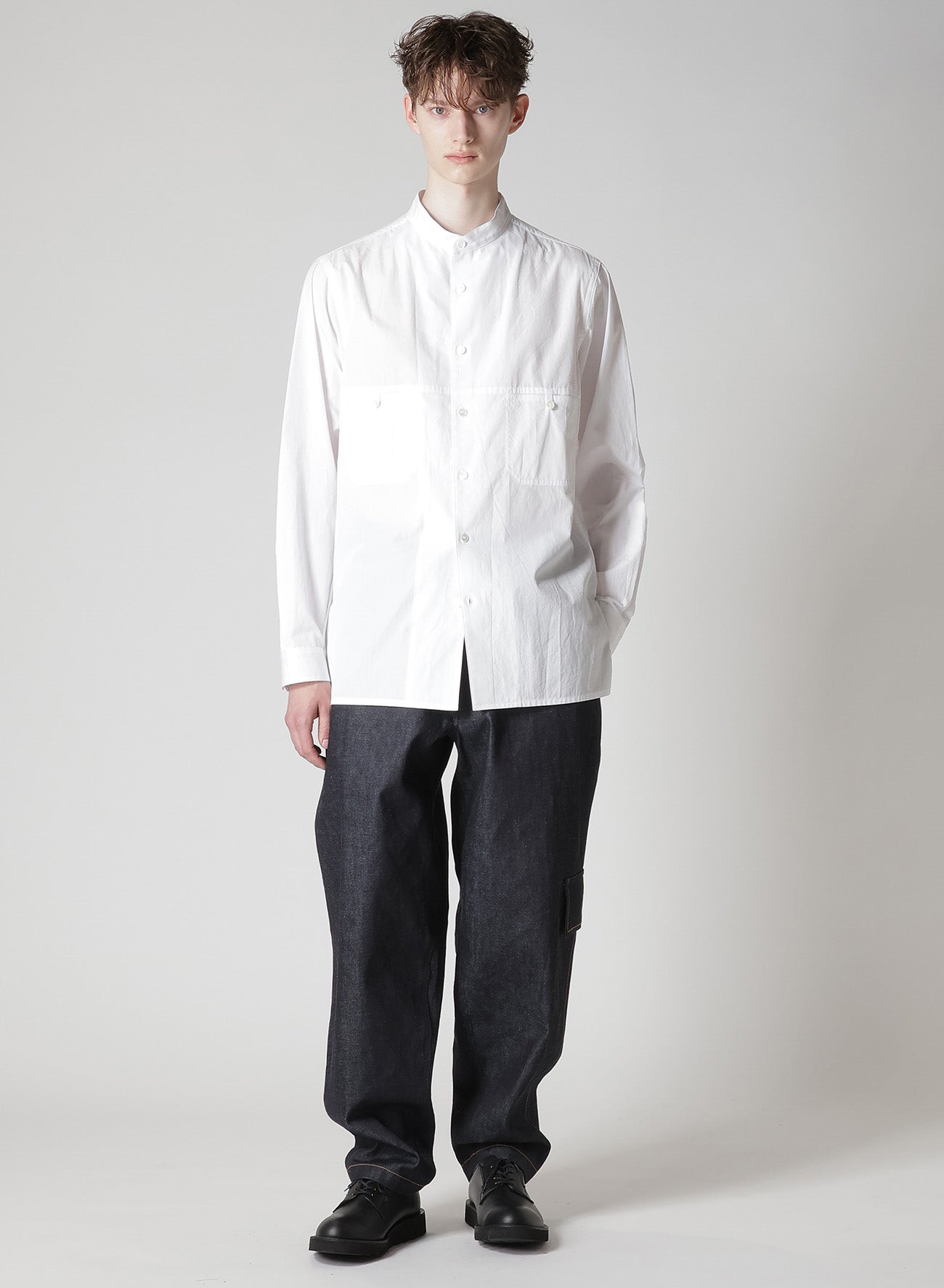 100/2 BROAD PANEL STAND COLLAR SHIRT