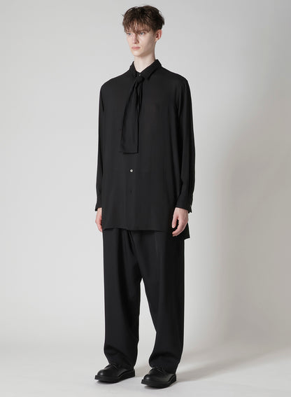 CELLULOSE LAWN SHIRT WITH SHAWL
