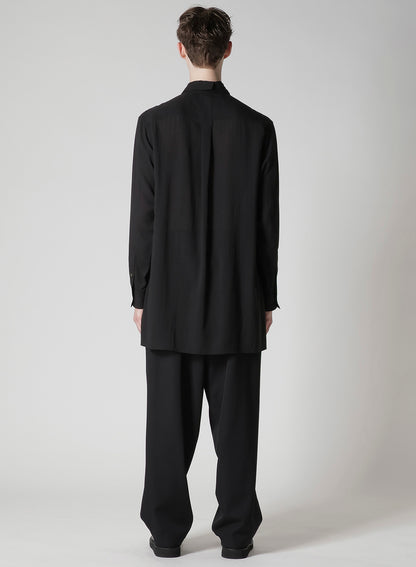 CELLULOSE LAWN SHIRT WITH SHAWL