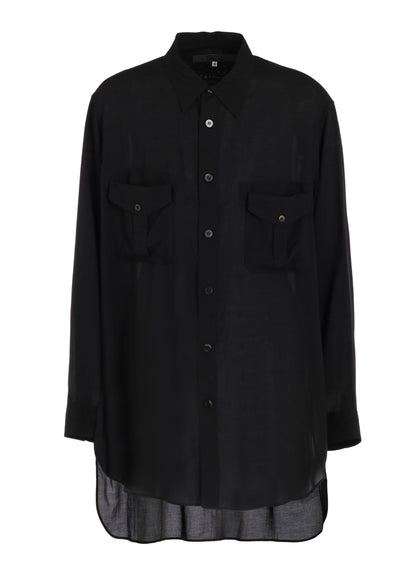 CELLULOSE LAWN DOUBLE-POCKET SHIRT