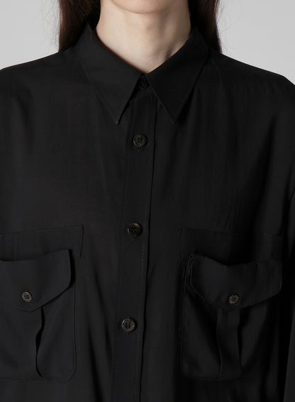 CELLULOSE LAWN DOUBLE-POCKET SHIRT