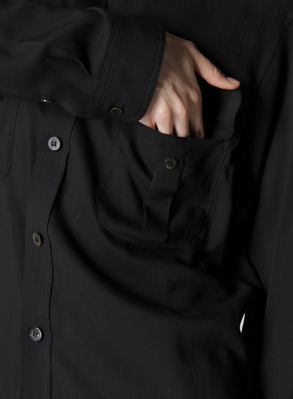 CELLULOSE LAWN DOUBLE-POCKET SHIRT
