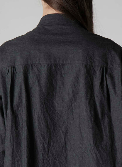 COTTON DUNGAREE SHIRT WITH DOUBLE ZIP POCKET