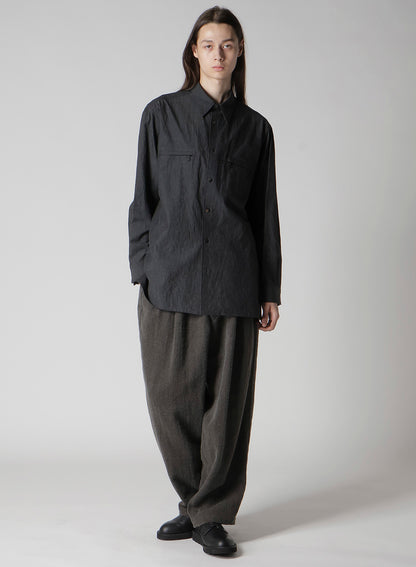COTTON DUNGAREE SHIRT WITH DOUBLE ZIP POCKET