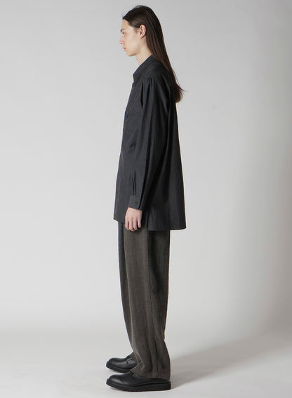 COTTON DUNGAREE SHIRT WITH DOUBLE ZIP POCKET