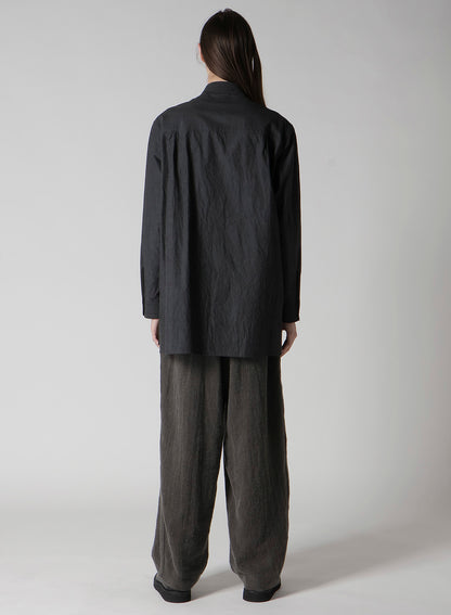 COTTON DUNGAREE SHIRT WITH DOUBLE ZIP POCKET