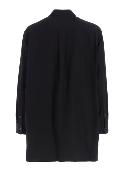 DOUBLE-COLLAR SHIRT IN BROAD AND CELLULOSE – GRAY LOTUS