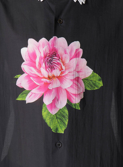 TRIPLE COLLAR SHIRT IN BROAD AND CELLULOSE – PINK FLOWER