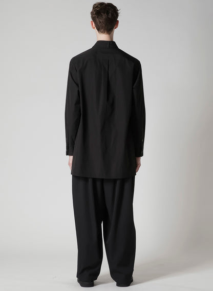 OVERSIZED SILHOUETTE SHIRT IN BROAD AND CELLULOSE – BLACK DAHLIA