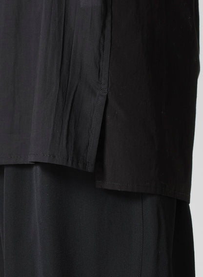 OVERSIZED SILHOUETTE SHIRT IN BROAD AND CELLULOSE – BLACK DAHLIA