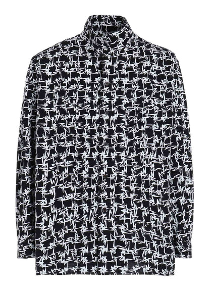 【Y's for men × MASSES】COTTON PIGMENT PRINT OPEN COLLAR SHIRT