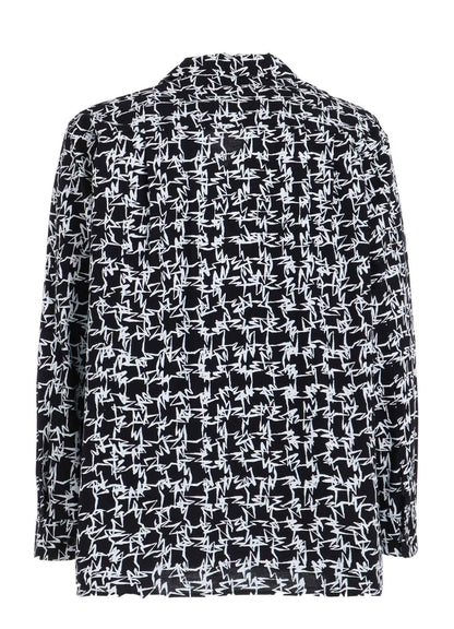 【Y's for men × MASSES】COTTON PIGMENT PRINT OPEN COLLAR SHIRT