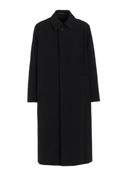 NYLON WEATHER COAT WITH FLY FRONT COLLAR
