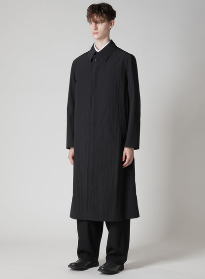 NYLON WEATHER COAT WITH FLY FRONT COLLAR