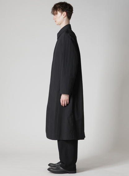 NYLON WEATHER COAT WITH FLY FRONT COLLAR