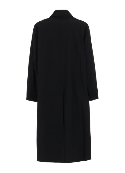 NYLON WEATHER COAT WITH FLY FRONT COLLAR