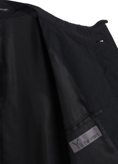 NYLON WEATHER COAT WITH FLY FRONT COLLAR