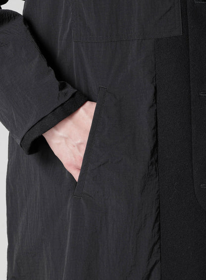 AIRY MOSSER LONG COAT WITH NYLON LINING