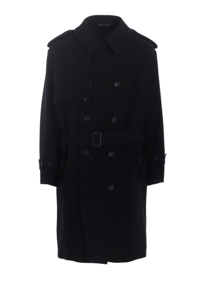 AIRY MOSSER TRENCH COAT WITH NYLON LINING