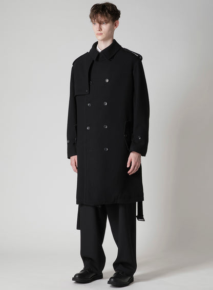 AIRY MOSSER TRENCH COAT WITH NYLON LINING