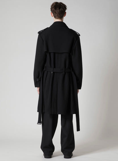 AIRY MOSSER TRENCH COAT WITH NYLON LINING