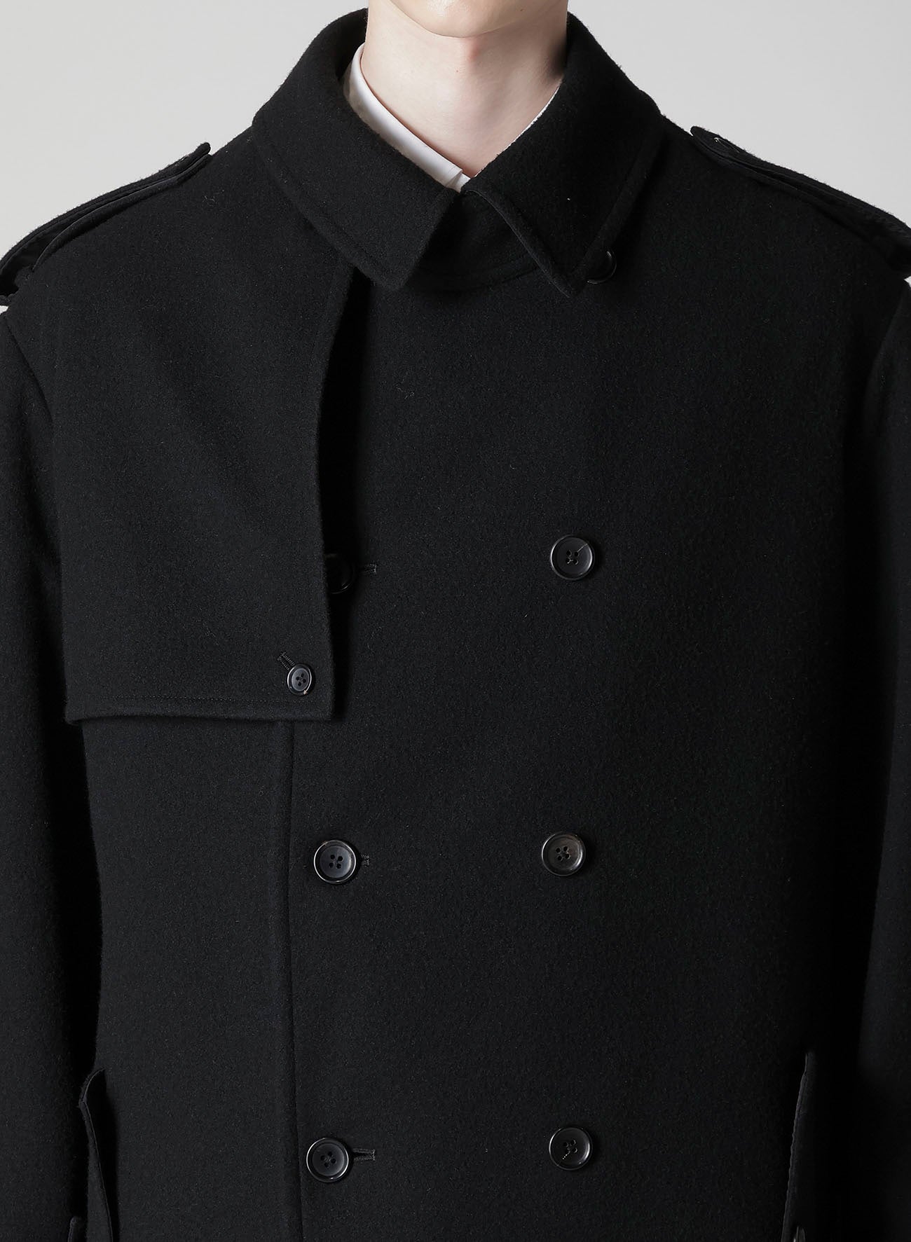 AIRY MOSSER TRENCH COAT WITH NYLON LINING